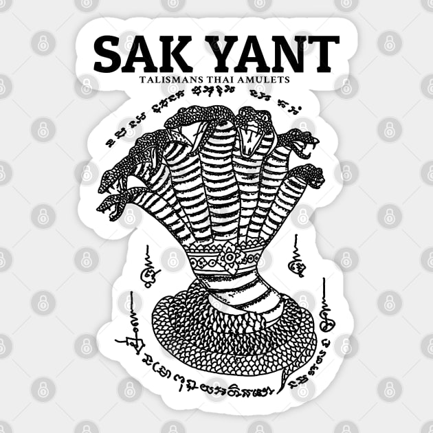 Sak Yant Muay Thai Snake Sticker by KewaleeTee